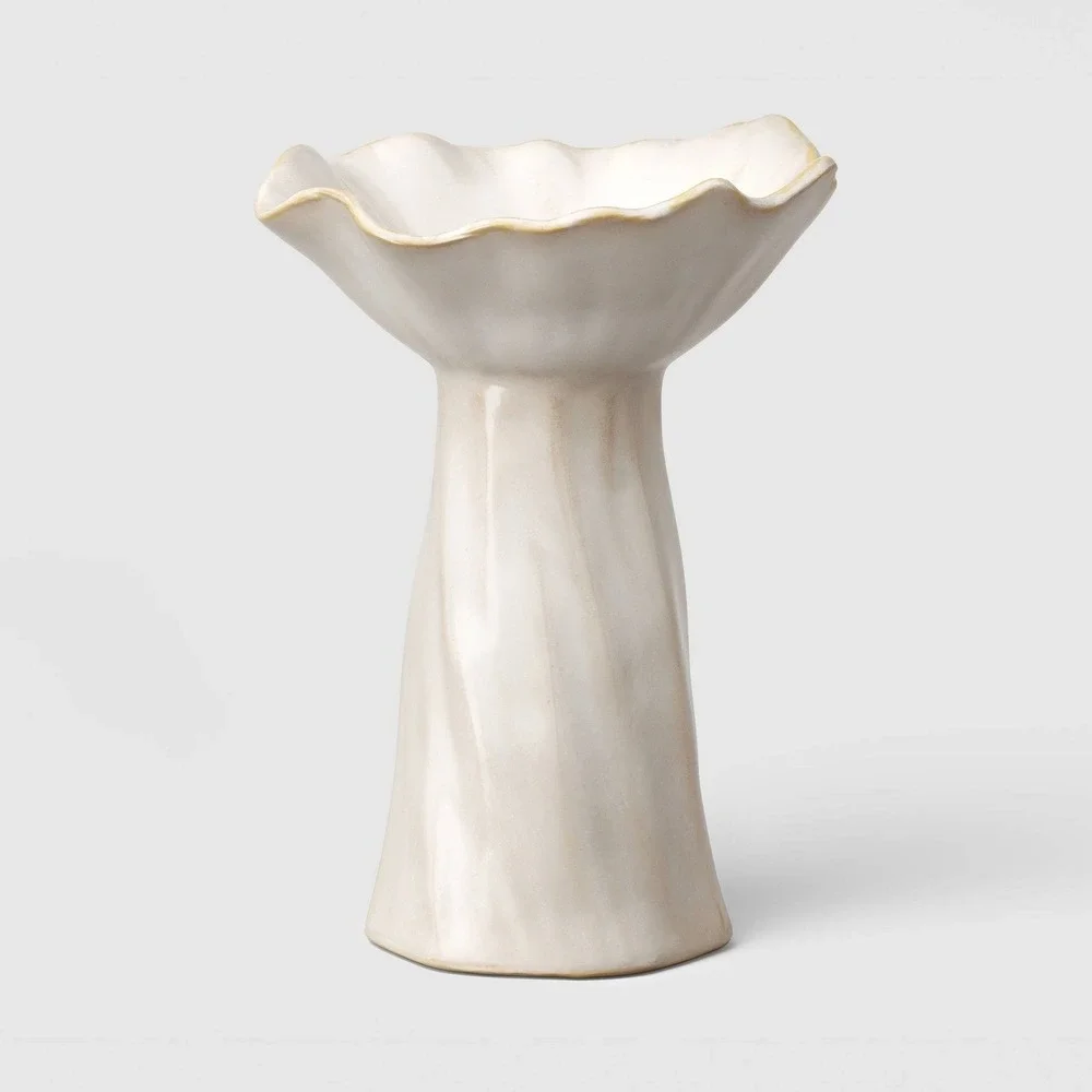 Short Sculpted Foliage Taper Candle Holder‎ - Threshold, Target